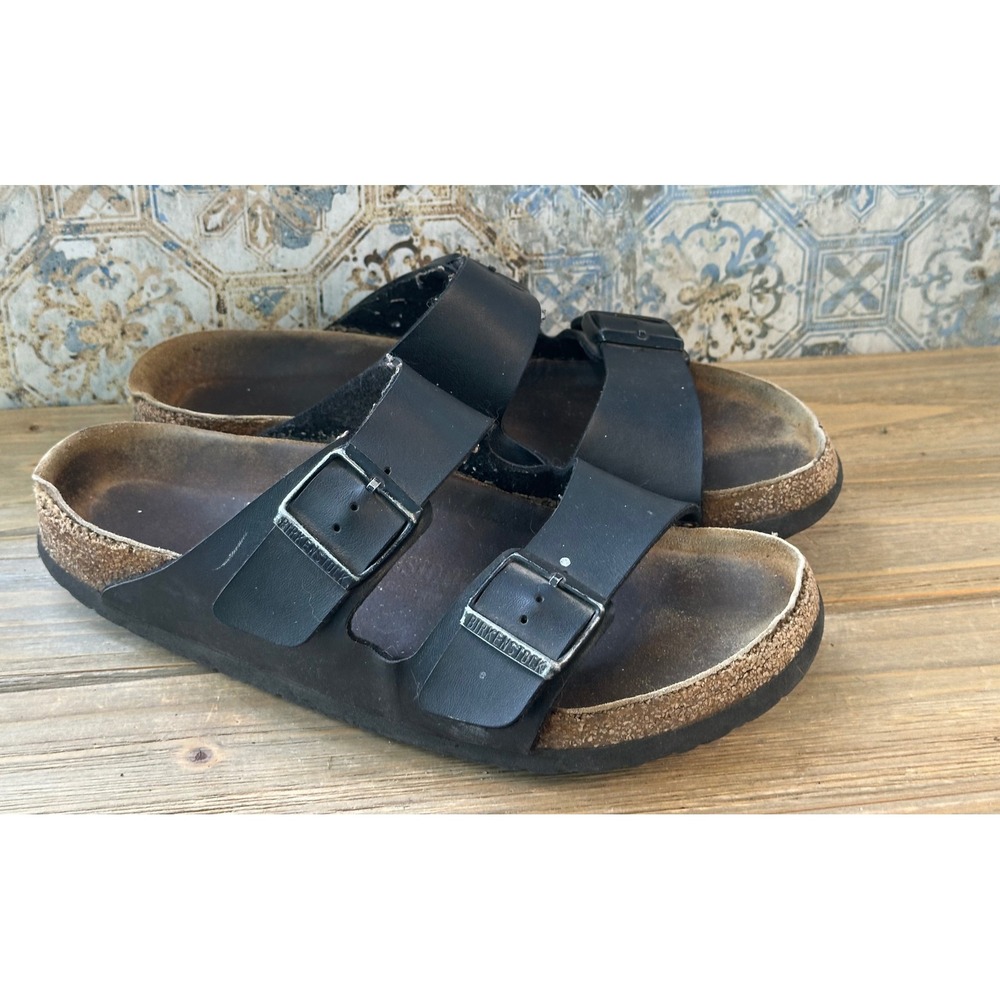 Birkenstock Arizona Two Strap Sandals Womens 9 / 40 Black Grunge